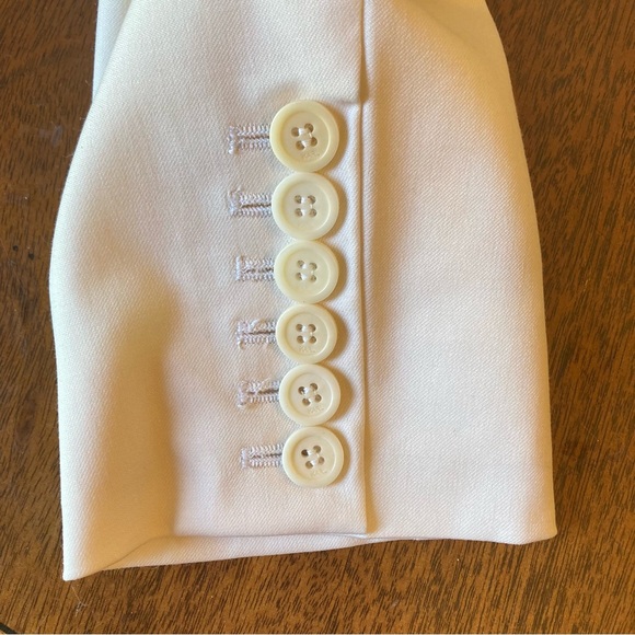 KARL LAGERFELD Cream White Wool Blend Blazer - Picture 11 of 12